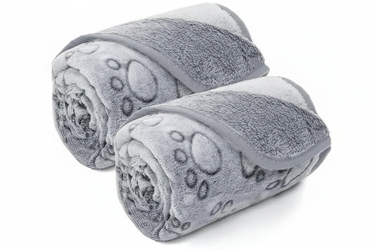 Luxe Paw Print Pet Blanket