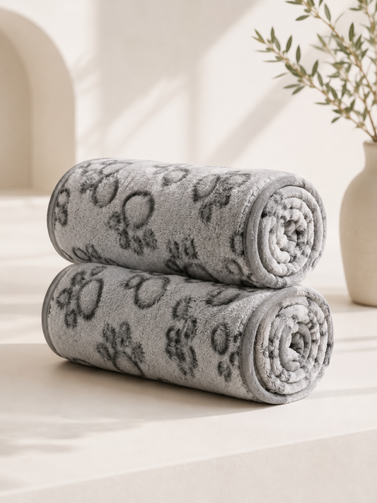 Luxe Paw Print Pet Blanket