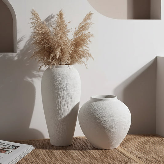 Textured Stone Ceramic Vase