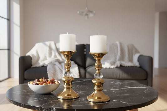 Crystal Gold Candle Holders