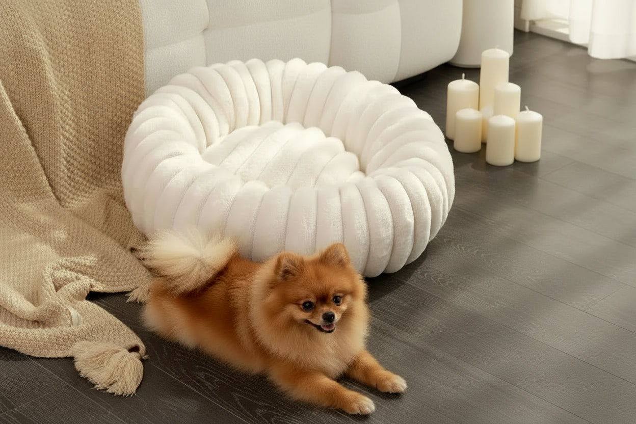 Luxe Plush Round Dog Bed