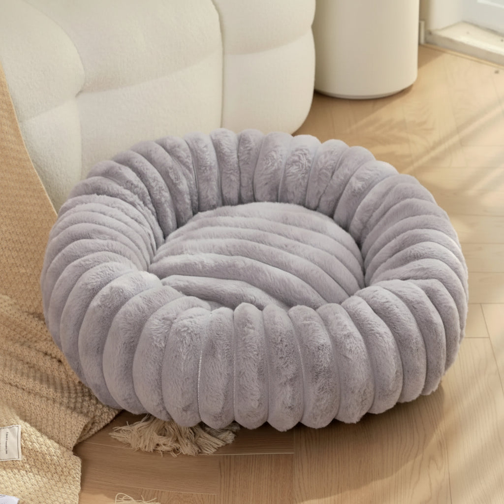 Luxe Plush Round Dog Bed