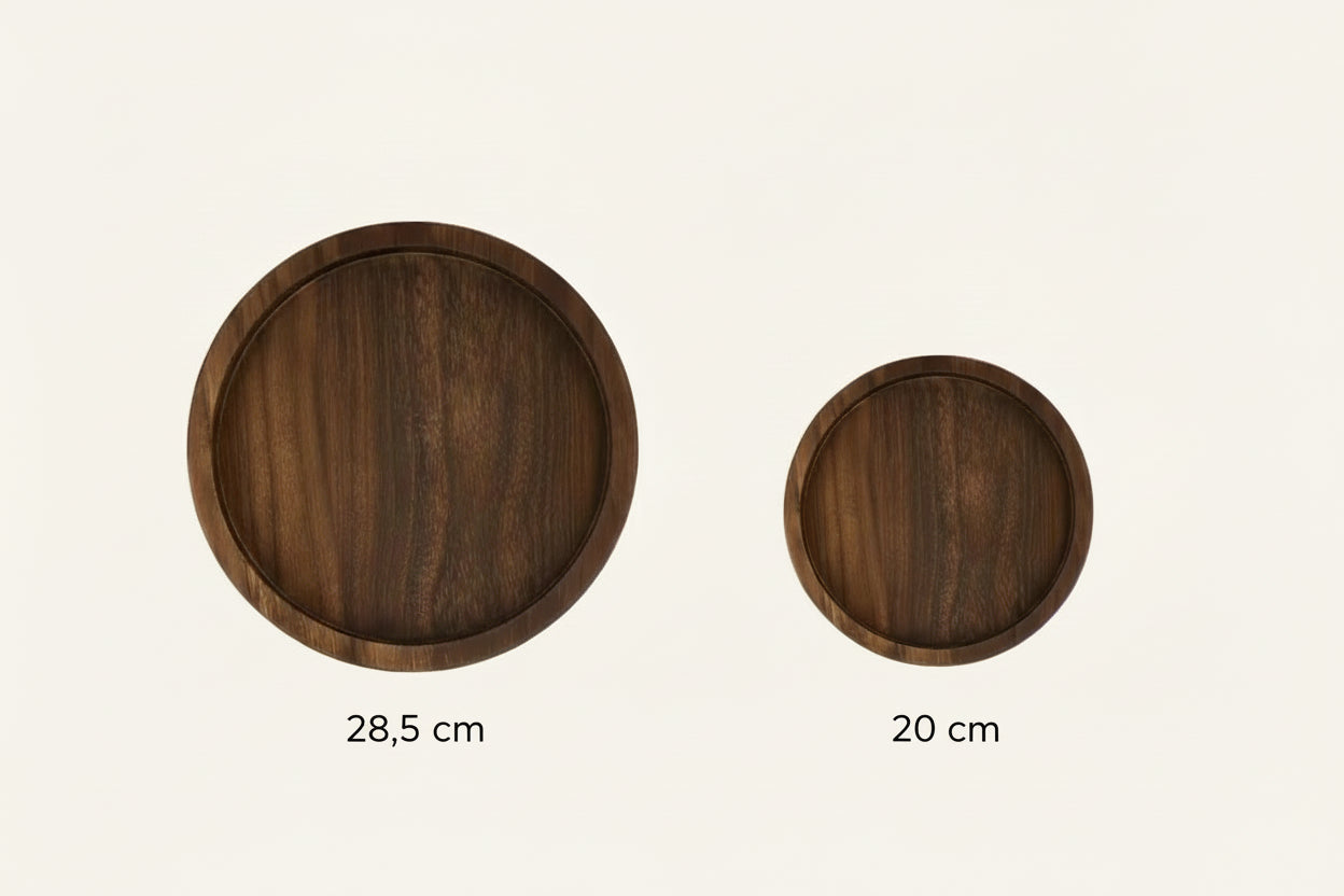 Rustic Round Wooden Tray