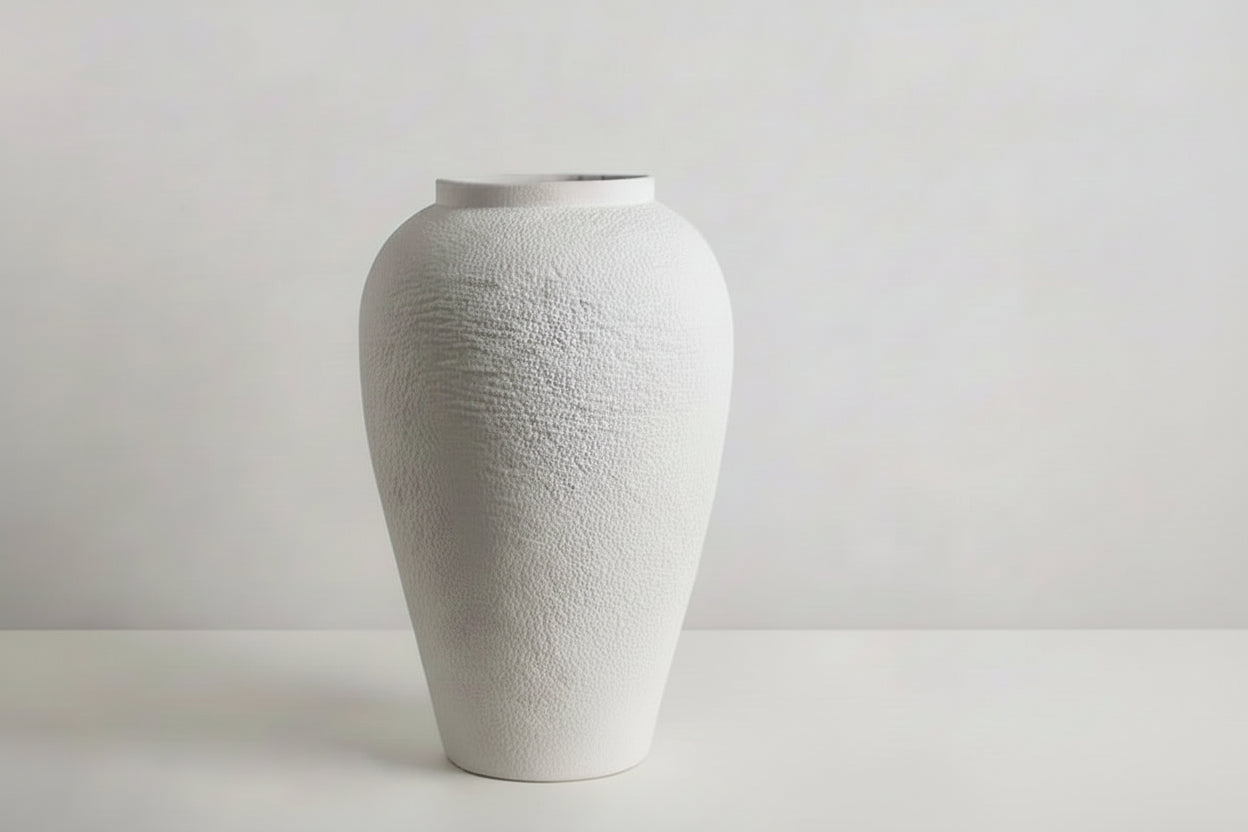Textured Stone Ceramic Vase