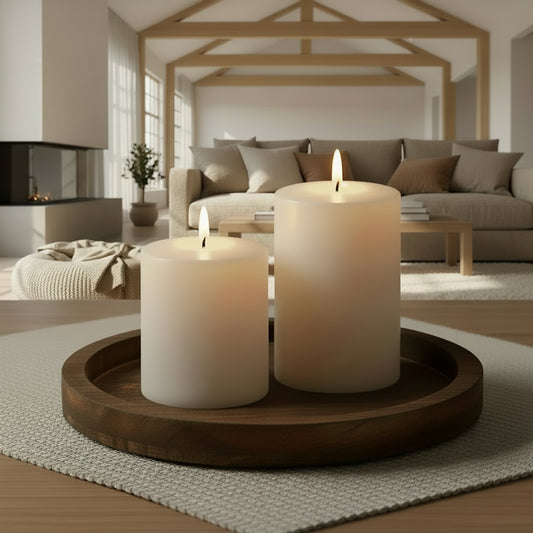 Rustic Round Wooden Tray