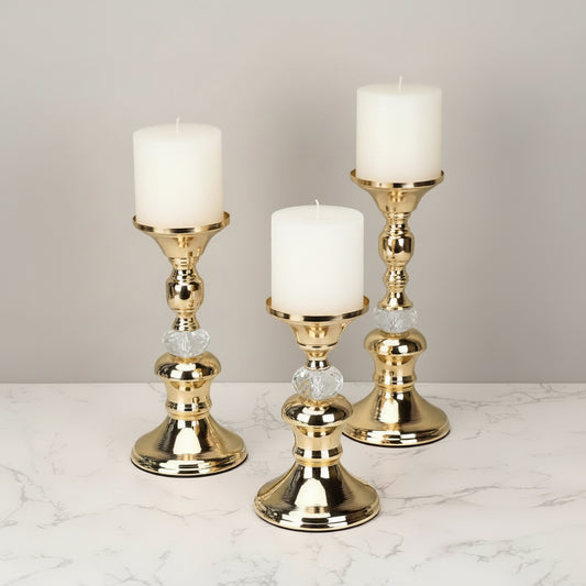 Crystal Gold Candle Holders