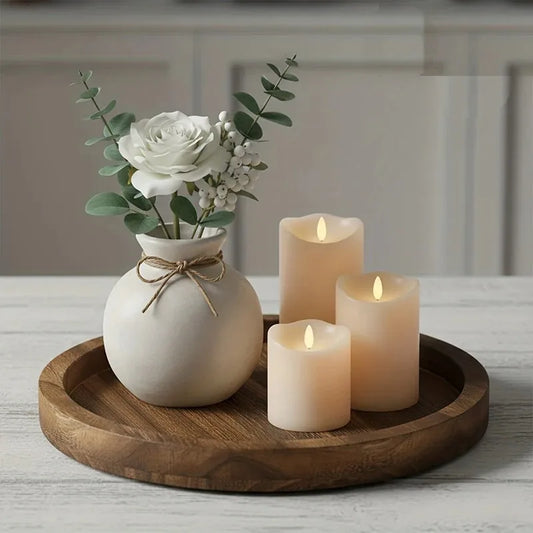 Rustic Round Wooden Tray