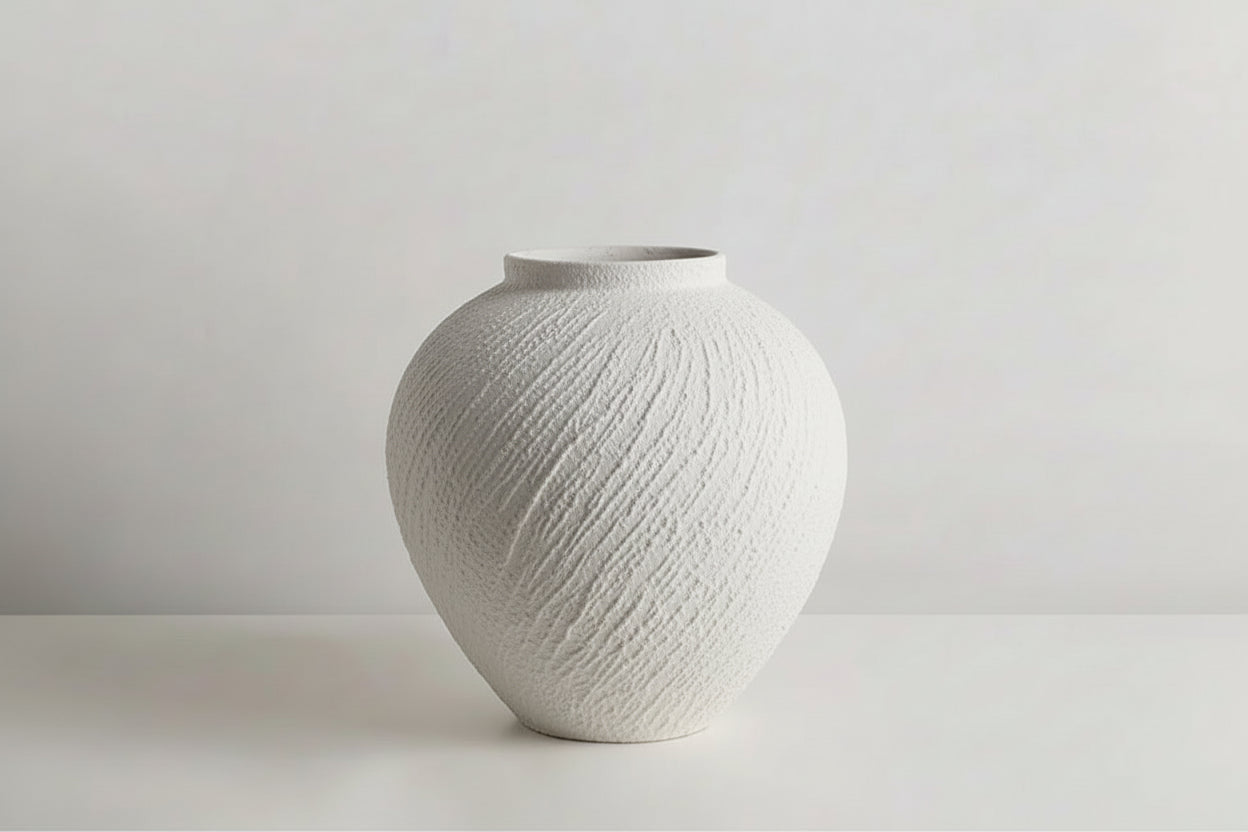Textured Stone Ceramic Vase